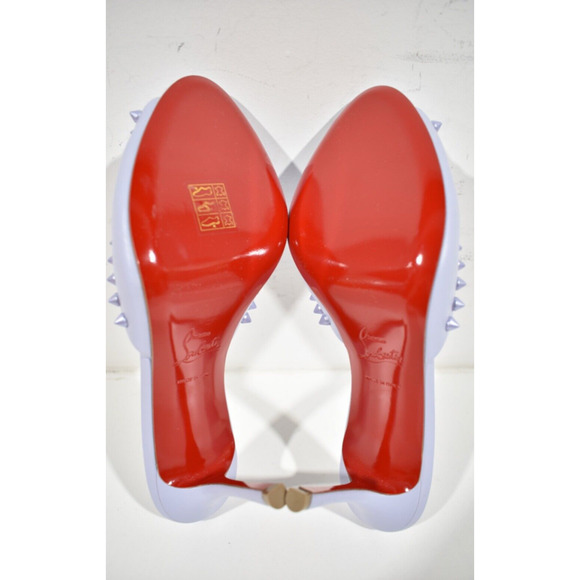 Christian Louboutin Me Dolly Spike 85 Skylight Purple Sandal Mule Heel Pump 39.5 - Picture 12 of 12